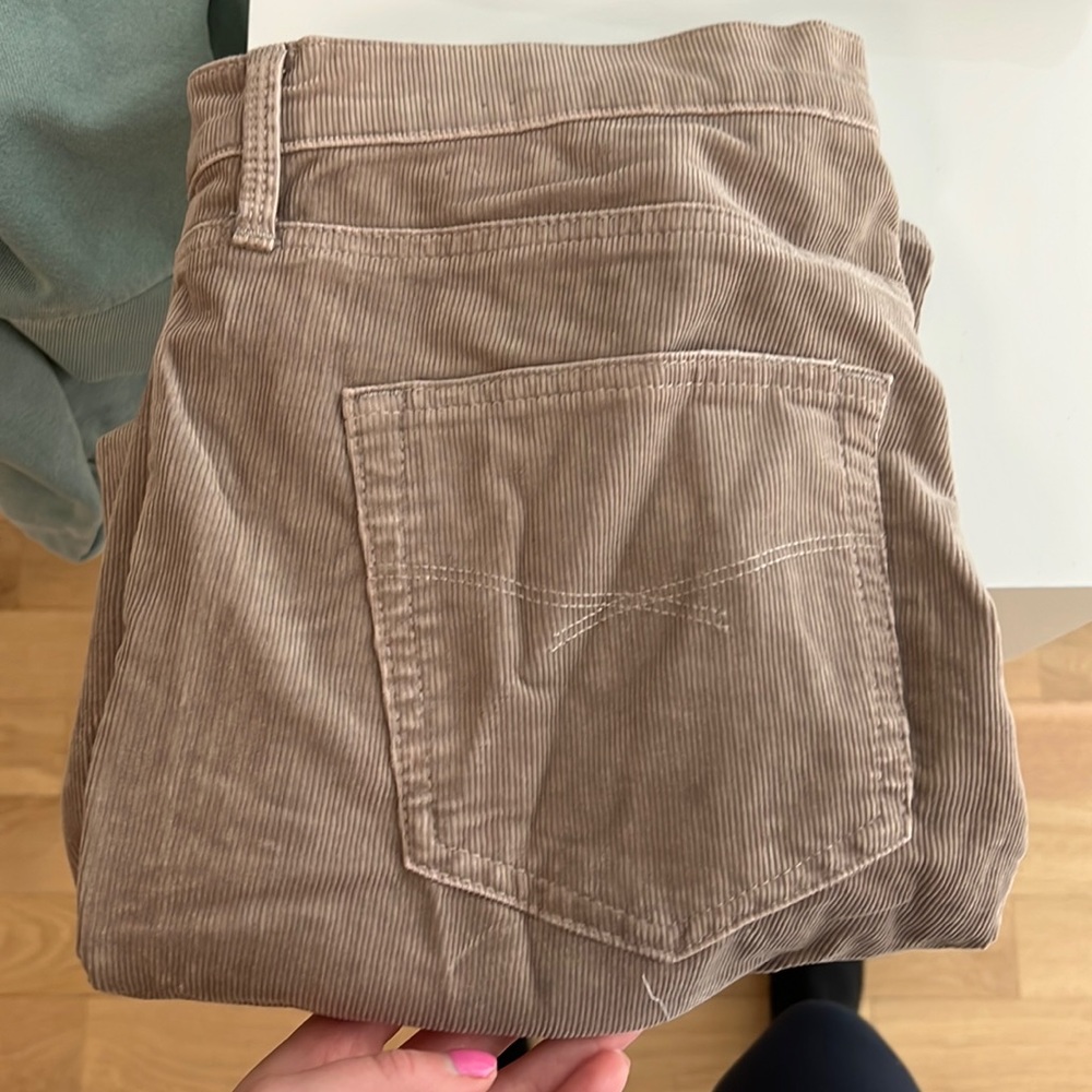 Tan corduroy boyfriend jeans